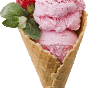 Place your image here creamy strawberry ice cream